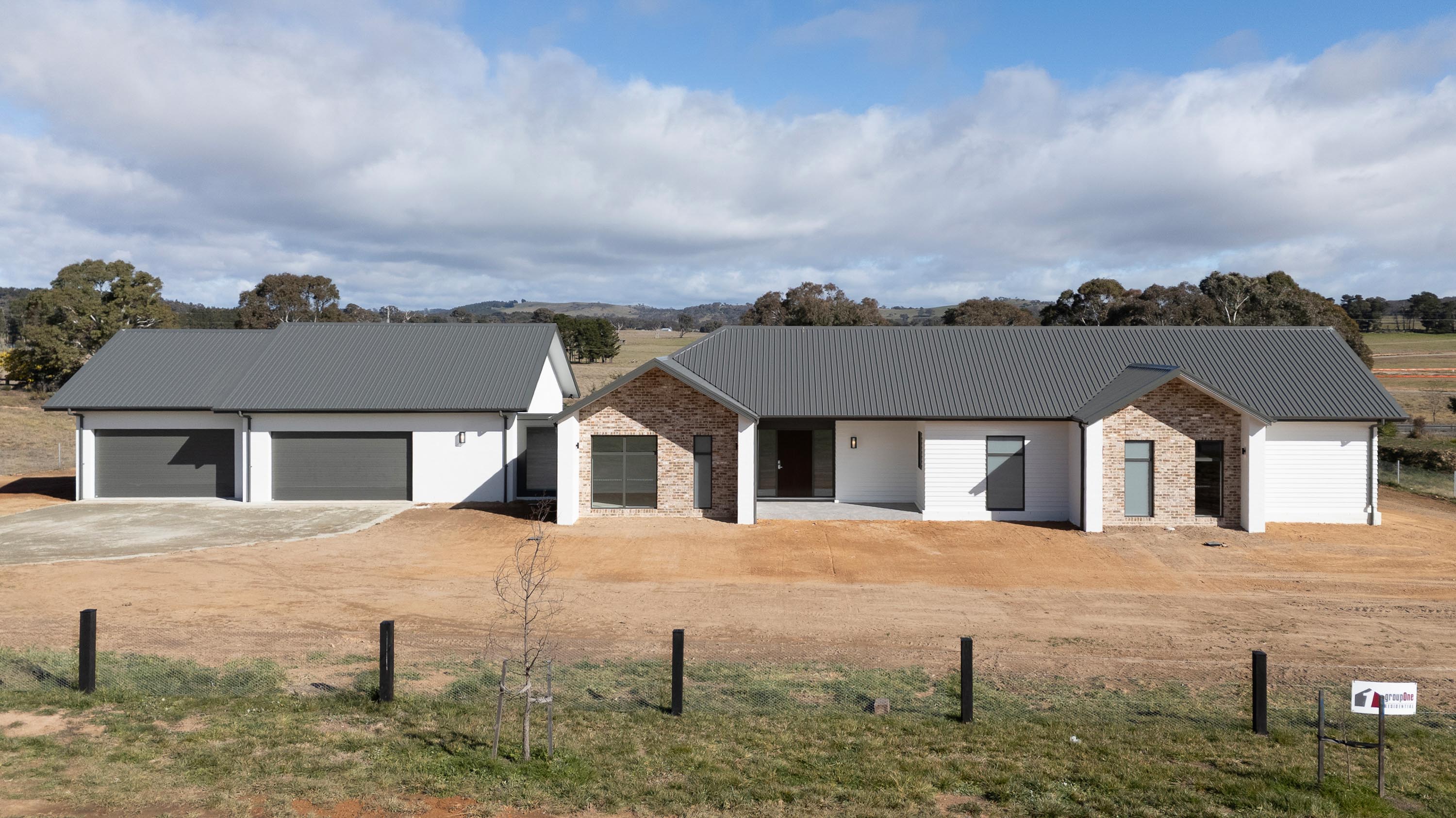 Contemporary rural home with detached garage and pitched roofs, 14 Blakelys Close Project, Sutton ACT